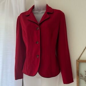 Melissa Harper petite red jacket vintage 80’s 90’s business Blazer size 10p 10 P